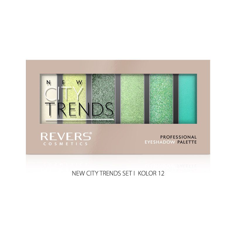 REVERS Cosmetics City Trends Oogschaduw Palette Nr.12 – 6 Kleuren – Mat, Satijn & Metallic – Langhoudende Oogschaduw