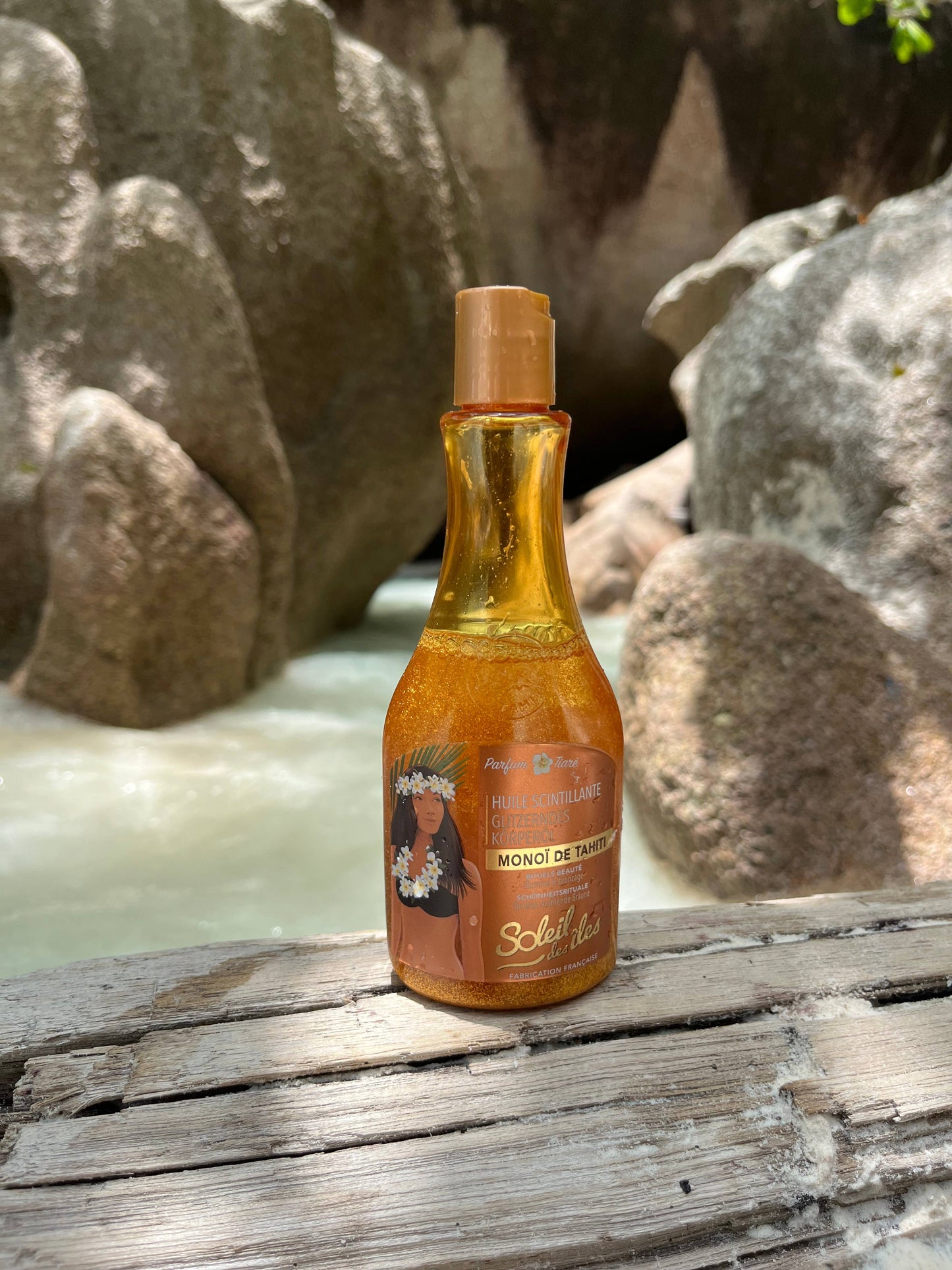 Soleil des Îles - Glinsterende Olie met Tiaré Geur – 150 ml – Tan Booster SPF 0 – Shimmering Dry Oil