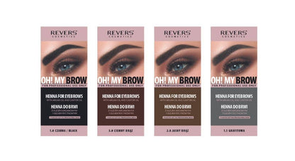 REVERS Cosmetics - Oh! My Brow 3.0 - Wenkbrauw Henna Donkerbruin met Arganolie