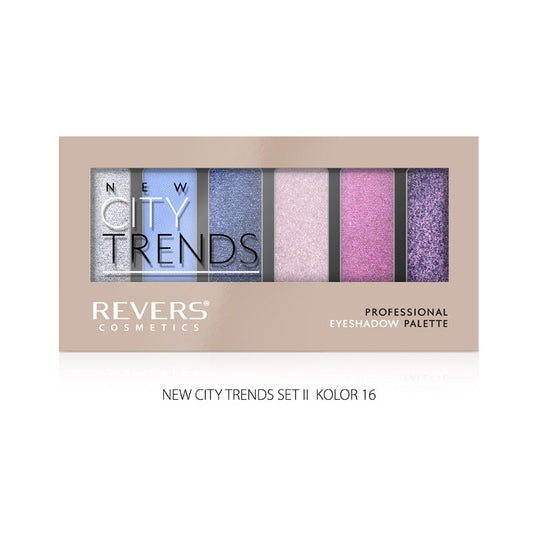 REVERS Cosmetics City Trends Oogschaduw Palette Nr.16 – 6 Kleuren – Mat, Satijn & Metallic – Langhoudende Oogschaduw