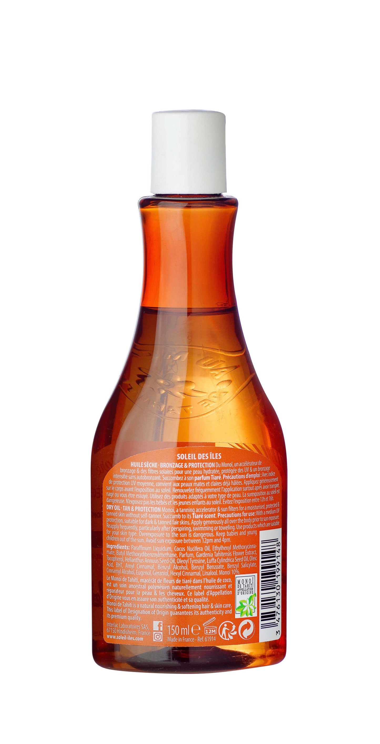 Soleil des Îles - Droge Olie met Eilandengeur SPF 20 – 150 ml – Zonneolie met Monoï de Tahiti & Tanning Accelerator