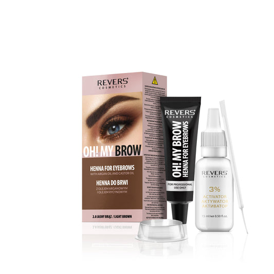 REVERS Cosmetics - Oh! My Brow 2.0 - Wenkbrauw Henna Lichtbruin met Arganolie