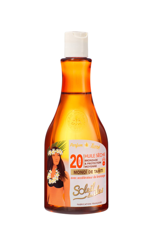 Soleil des Îles - Droge Olie met Eilandengeur SPF 20 – 150 ml – Zonneolie met Monoï de Tahiti & Tanning Accelerator