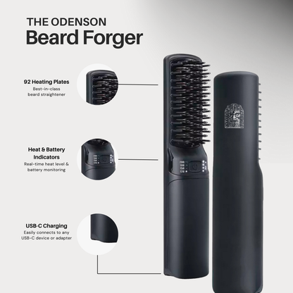Odenson Beard Forger - Draadloze baardborstel en stijltang
