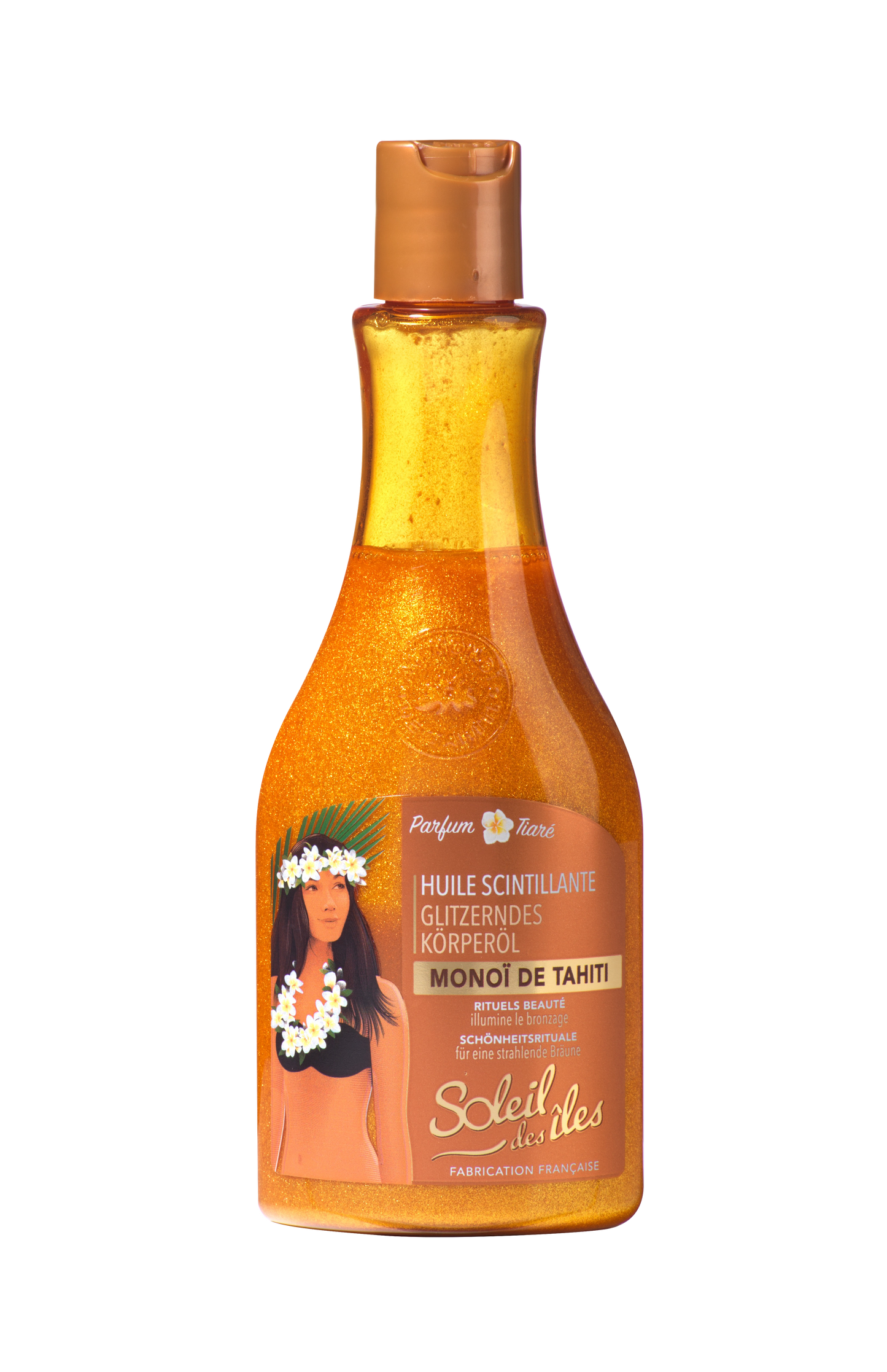 Soleil des Îles - Glinsterende Olie met Tiaré Geur – 150 ml – Tan Booster SPF 0 – Shimmering Dry Oil
