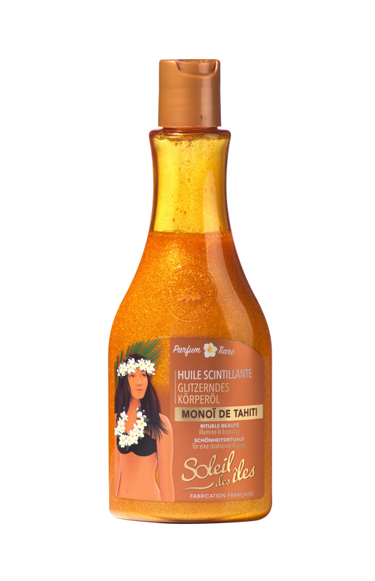 Soleil des Îles - Glinsterende Olie met Tiaré Geur – 150 ml – Tan Booster SPF 0 – Shimmering Dry Oil