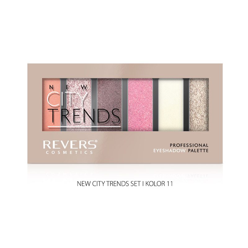 REVERS Cosmetics City Trends Oogschaduw Palette Nr.11 – 6 Kleuren – Mat, Satijn & Metallic – Compact Eyeshadow Palette