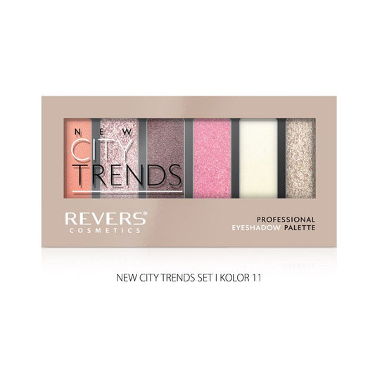 REVERS Cosmetics City Trends Oogschaduw Palette Nr.11 – 6 Kleuren – Mat, Satijn & Metallic – Compact Eyeshadow Palette