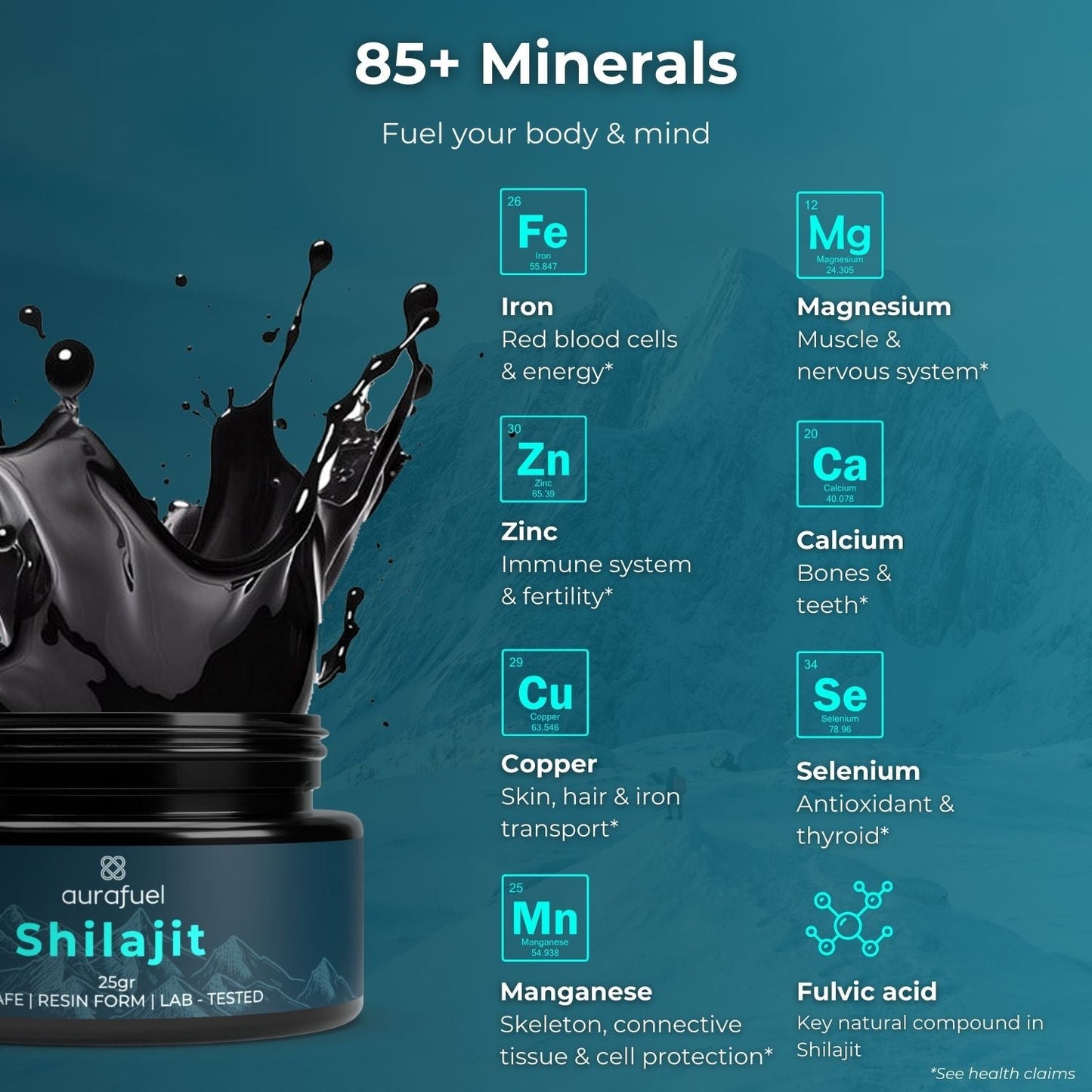 Pure Shilajit Resin from Himalaya - 100% authentic & purified
