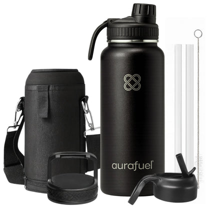 Stainless Steel Drink Bottle - Black