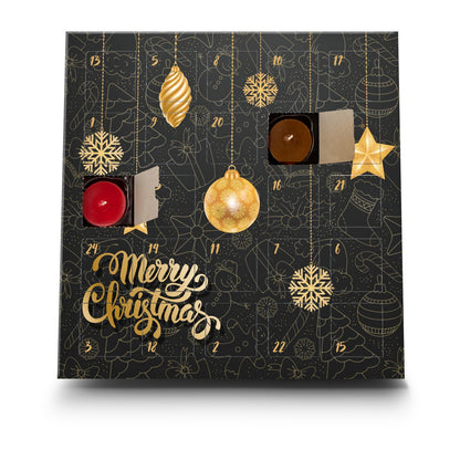 Romoscent Adventskalender – 24 Geurkaarsen – Theelichtjes – Kerstcadeau – Merry Christmas