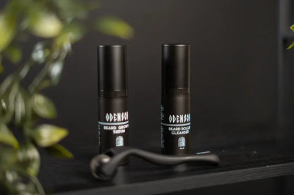 Odenson Baardgroeikit – Baardgroeiserum, Baardroller & Cleaner – Complete Baardverzorgingsset voor Mannen