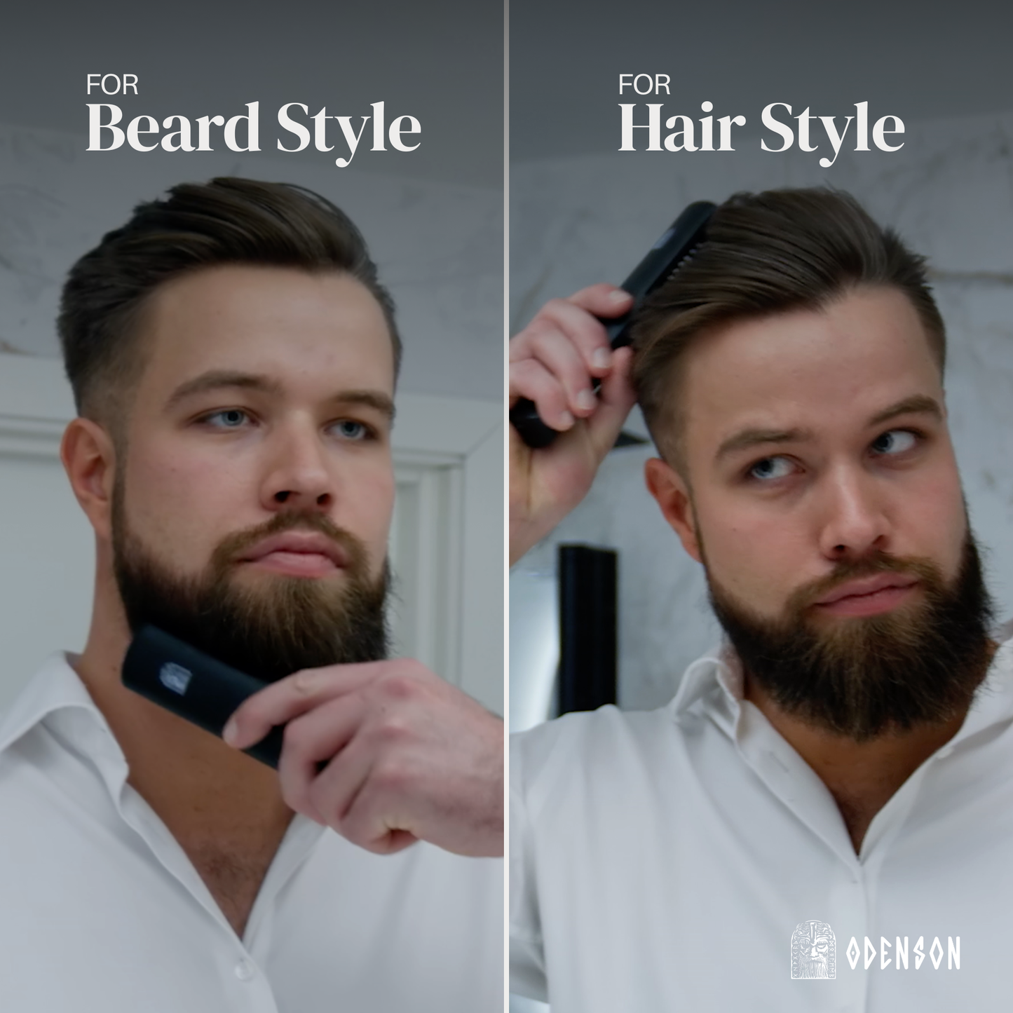 Odenson Beard Forger - Draadloze baardborstel en stijltang